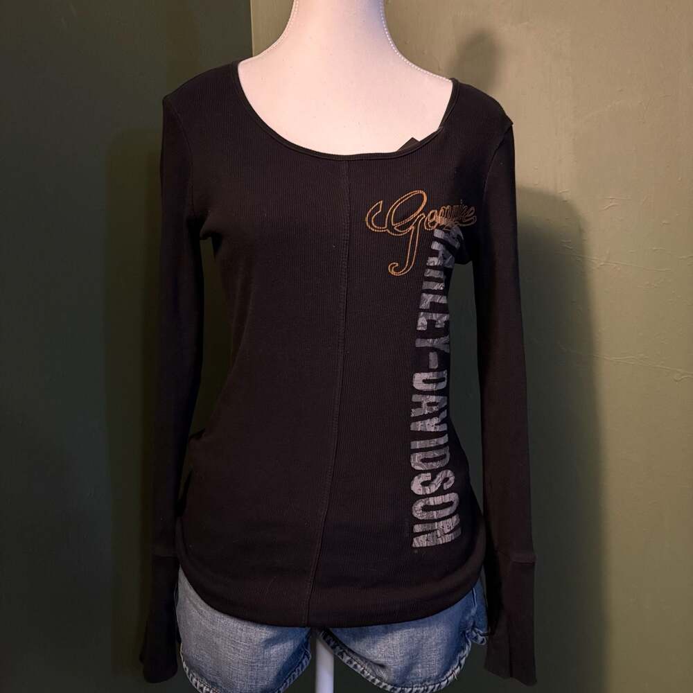 Harley-Davidson Hal's New Berlin WI Long Sleeve Ribbed Shirt Size M